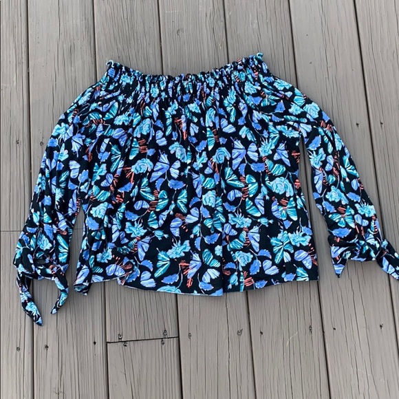 Free people off the shoulders butterfly top size M - Picture 2 of 4